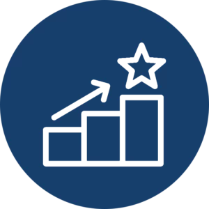 flèche vers le haut sur un diagramme