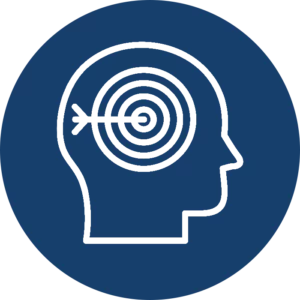 Personne avec une cible dans la tête